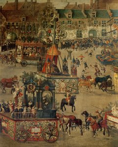 De Ommeganck in Brussel op 31 mei 1615: detail van de Triomf van Isabella van Spanje door Denys van Alsloot