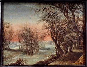 Winterlandschap Schilderij door Deny Van Alsloot (1570-1628) door Denys van Alsloot