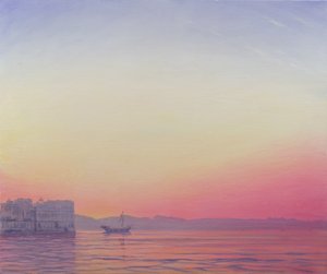 Zonsondergang bij Lake Palace, Udaipur