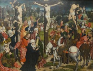 Duits: Kreuzigungsaltar: Kreuzigung Christi Episoden uit het lijdensverhaal van Christus