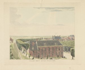 Gezicht op de stadswal ten zuidwesten van Nijmegen