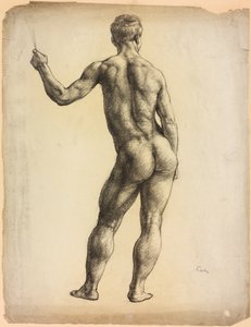 Een studie van een mannelijk figuur door Derwent Lees