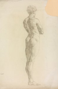 Een studie van een mannelijk figuur door Derwent Lees