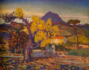 Perenboom in bloei, 1913-1932 door Derwent Lees