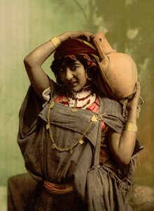 Een Bedoeïenenvrouw, Tunis, Tunesië
