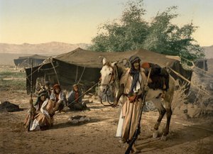 Bedoeïenen en hun Tent, Heilig Land