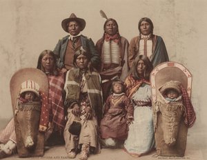 Ute Chief Severo en familie, ca. 1885, gepubliceerd 1899 door Detroit Photographic Company, Charles A. Nast