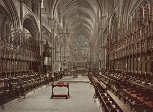 Lincoln Cathedral koor, ca. 1900 door Detroit Publishing Co.