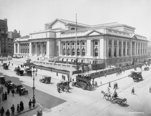 Openbare Bibliotheek Gebouw, New York City, VS, ca. 1915