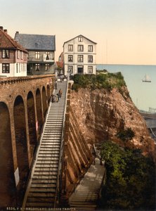 De Grote Trap, Helgoland, Duitsland, Fotochrome Print, ca. 1900