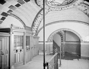 Loket, City Hall metrostation, New York, c.1904 door Detroit Publishing Co.