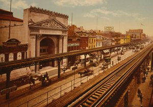 The Bowery, New York City, ca. 1900 (fotochrom)