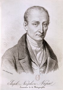 NIEPCE Joseph Nicéphore, Frans natuurkundige, uitvinder van de fotografie: Portret van Joseph Nicephore Niepce door Develay-Buret Develay-Buret