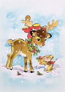 Kerst Rendier en Konijn