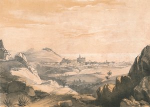 Malaga, vanaf de Ermitas, ca. 1850