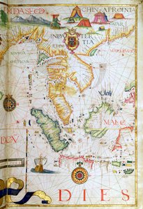 Vasteland Zuidoost-Azië, detail uit een wereldatlas, 1565 door Diego Homem