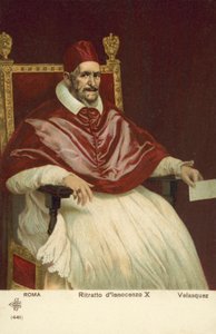 Portret van paus Innocentius X door Diego Rodriguez de Silva y (after) Velazquez