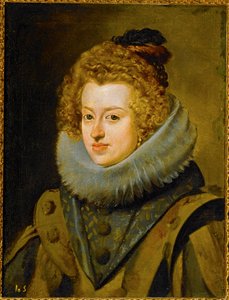 Infanta Maria, koningin van Hongarije ... (schilderij op doek) door Diego Rodriguez de Silva y Velazquez
