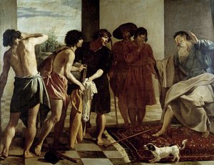 Jacob ontvangt het gewaad van Giuseppe door Diego Rodriguez de Silva y Velazquez