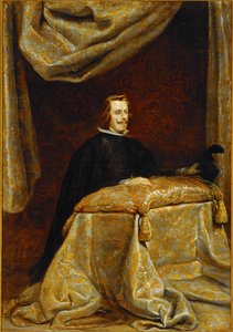Filips IV van Spanje, biddend ... (schilderij op doek) door Diego Rodriguez de Silva y Velazquez