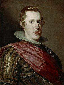 Portret van Filippo IV van Spanje met harnas door Diego Rodriguez de Silva y Velazquez