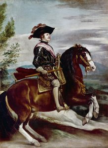 Portret van Filips IV te paard
