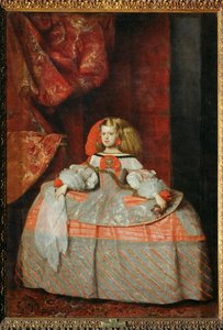 De Infanta Margarita Teresa in een roze jurk ... (schilderij op doek) door Diego Rodriguez de Silva y Velazquez