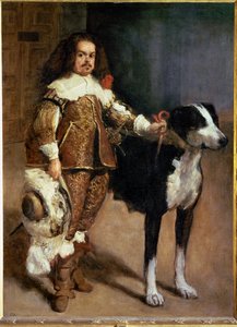 De hofnar Don Antonio, ten onrechte El Ingles genoemd (schilderij op doek) door Diego Rodriguez de Silva y Velazquez