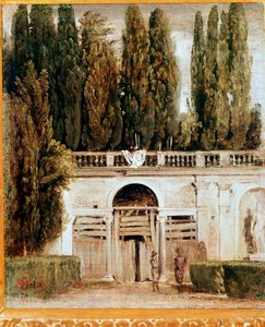 Uitzicht op de tuin van de Medicis villa door Diego Velázquez