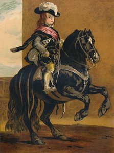 Een leerling van La Haute Ecole - Don Balthazar, Infante van Spanje, ca. 1640, ca. 1879 door Diego Velázquez
