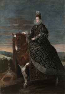 Ruiterportret van Margarita van Oostenrijk, tussen 1630 en 1635 door Diego Velázquez