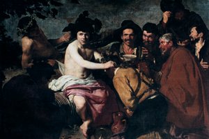 De Triomf van Bacchus of De Dronkaards, 17e Eeuw door Diego Velázquez
