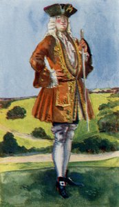 Mannenkostuum in het bewind van George I (1714-1727)