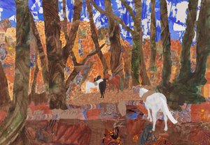 Rustpauze, 2020 (collage) door Dione Verulam