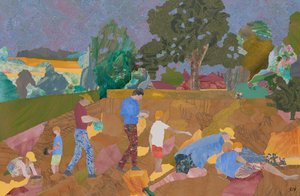 Gele ratelaar oogst (collage) door Dione Verulam