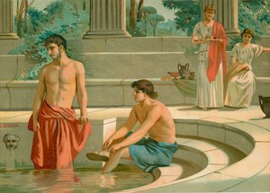 Telemachus en Pisistratus in het paleis van Menelaus door Dionisio Baixeras Verdaguer