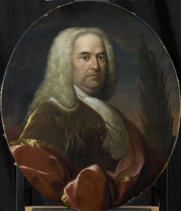 Portret van Hugo du Bois, directeur van de Rotterdamse Kamer van de VOC, gekozen in 1734