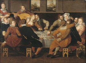 Zondige mensheid verrast door de dag des oordeels door Dirck Barendsz.