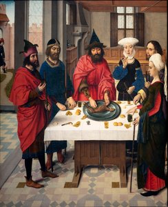 Parochiekerk Sint-Pieter. Laatste Avondmaal. Dirk Bouts. 1464-1468. (detail)