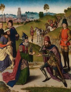 De ontmoeting van Abraham en Melchizedek (detail)