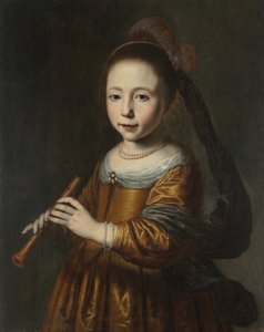 Portret van Elizabeth Spiegel, 1639 door Dirck Dircksz. Santvoort