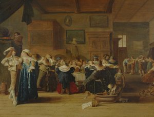 Bijeenkomst in een interieur