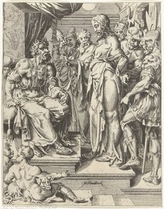 Christus voor Herodes Val en de verlossing van de mensheid door het leven en passie van Christus