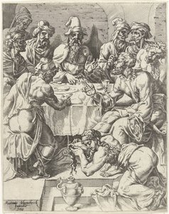 Maria Magdalena wast de voeten van Christus