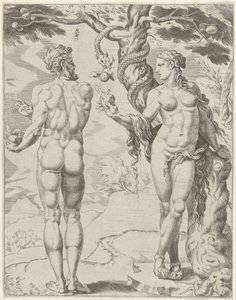 Adam en Eva door Dirck Volckertsz. Coornhert