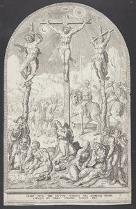 Christus aan het kruis tussen de twee dieven