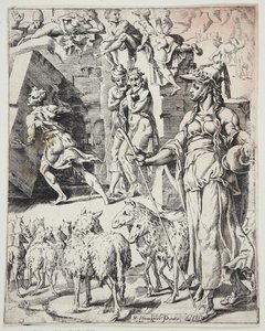 Jacob rolt de steen van de mond van de put