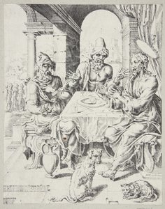 Het avondmaal in Emmaüs door Dirck Volckertsz. Coornhert
