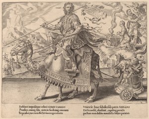 De triomf van Isaac door Dirck Volckertz Coornhert after Maerten van Heemskerck