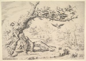 Elia gevoed door raven, 1549